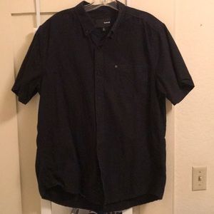 Hurley black short sleeve button down